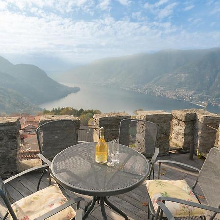 Villa Torre Di Palanzo With Magnificent View By Rent All Como Faggeto Lario Exterior foto