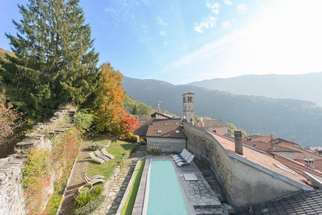 Villa Torre Di Palanzo With Magnificent View By Rent All Como Faggeto Lario Exterior foto